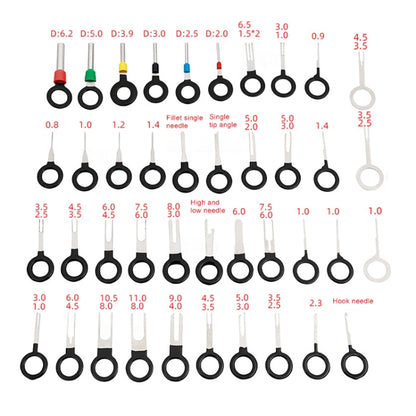 41 in 1 Car Plug Circuit Board Wire Harness Terminal Extraction Pick Connector Crimp Pin Back Needle Remove Tool, 41 in 1