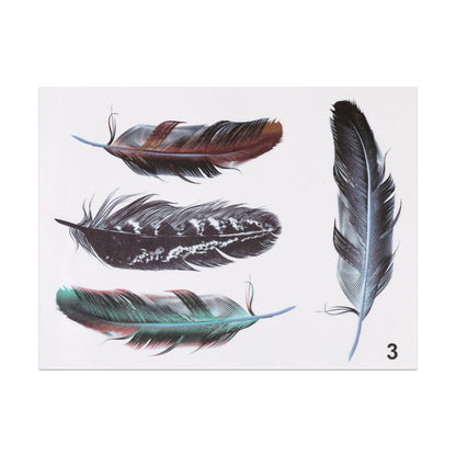 Feather Car Body Random Stickers, Pattern 3, Pattern 3