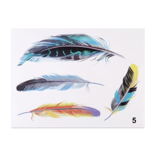 Feather Car Body Random Stickers, Pattern 5, Pattern 5