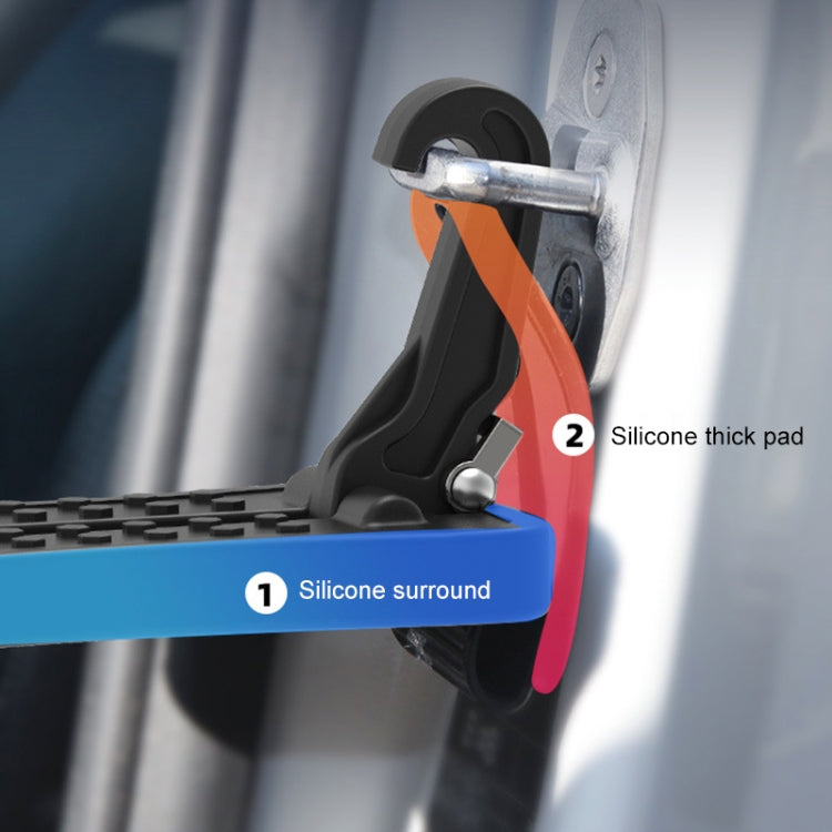 Multi-functional Car Door Sill Step Pedals Pads with Safety Hammer, Pedals Pads with Safety Hammer (Black), Pedals Pads with Safety Hammer (Green), Pedals Pads with Safety Hammer (Red), Pedals Pads with Safety Hammer (Silver)