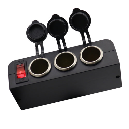 Prise allume-cigare 3 en 1 12-24V 16A pour voiture avec contrôle de commutateur de protection contre les surcharges, 3 en 1 12-24V 16A