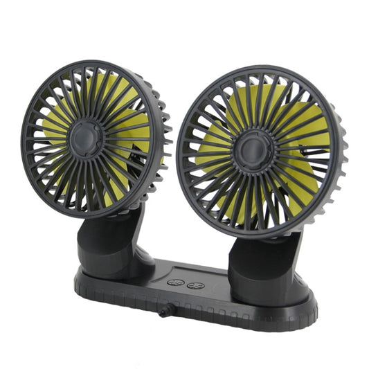 F404 Ventilateur de refroidissement électrique double tête USB avec aromathérapie pour console centrale de voiture, F404