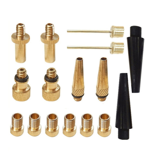 16 en 1 Adaptateur de gonflage avec embouts français/américain/britannique, aiguille de gonflage, 16 en 1 A