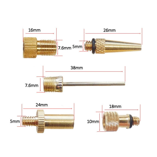 Adaptateur de gonflage 16 en 1 B pour valve française / valve américaine / valve anglaise, adaptateur d'aiguille de gonflage 16 en 1 B