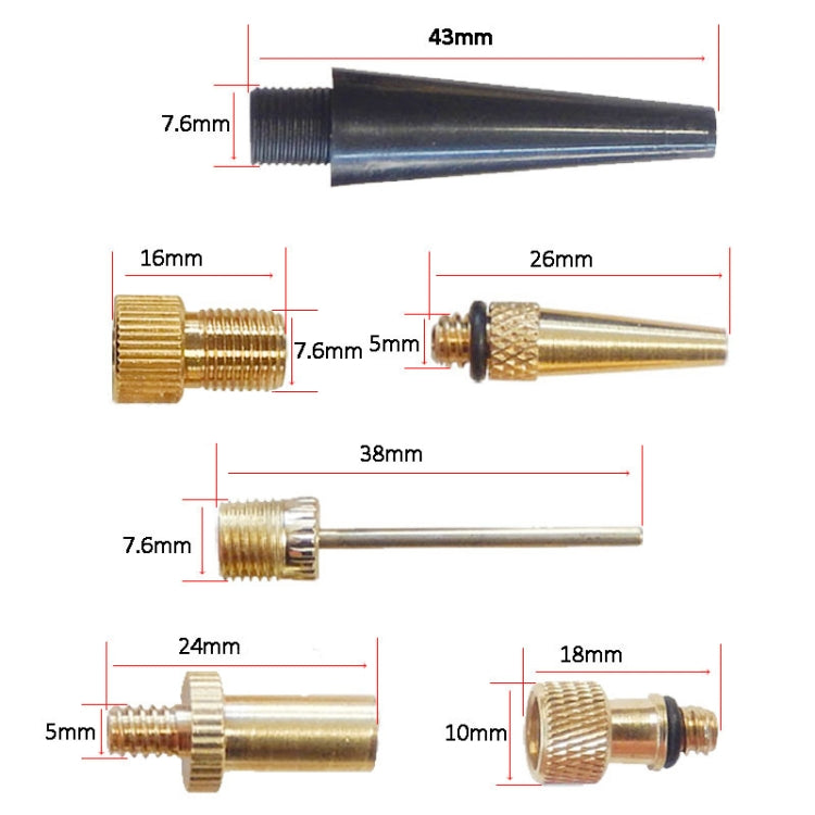 29 in 1 Inflator Adapter French Mouth / US Mouth / UK Mouth Inflation Needle Adapter, 29 in 1