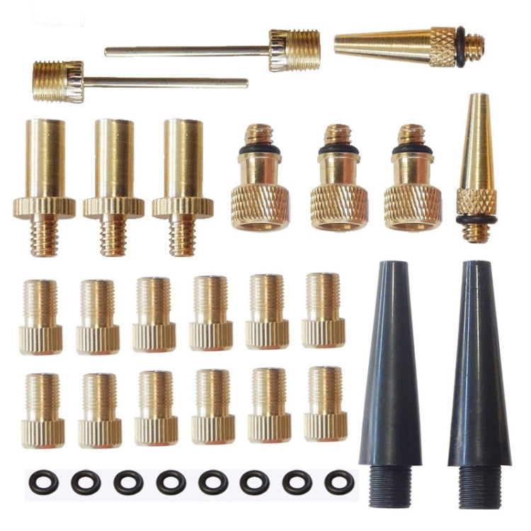 32 in 1 Inflator Adapter French Mouth / US Mouth / UK Mouth Inflation Needle Adapter, 32 in 1