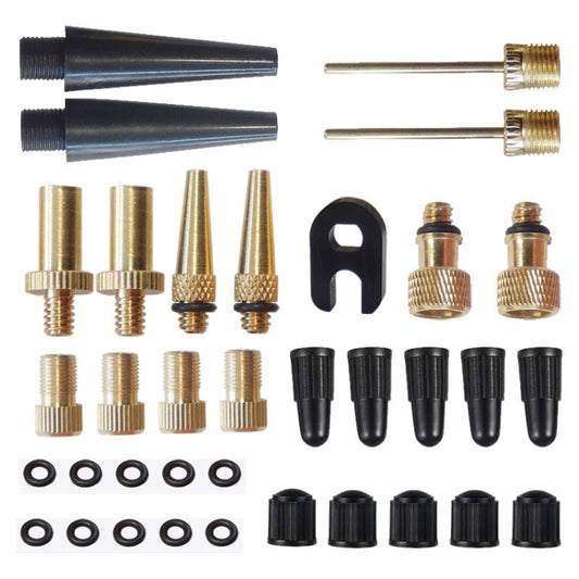 Adaptateur de gonflage 35-en-1, adaptateur d'aiguille de gonflage pour valve française / américaine / britannique, 35-en-1