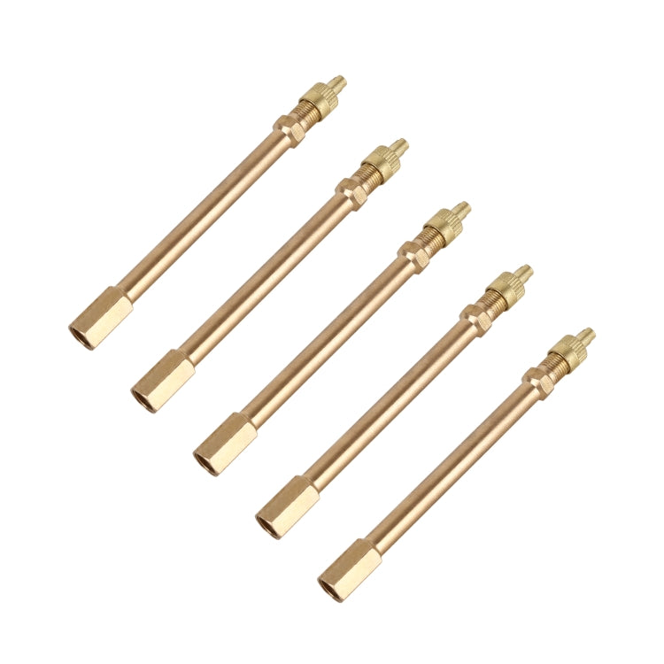 5 PCS Car Tires Valve Inflatable Extension Tube, Length: 100mm, 100mm, Pure Copper