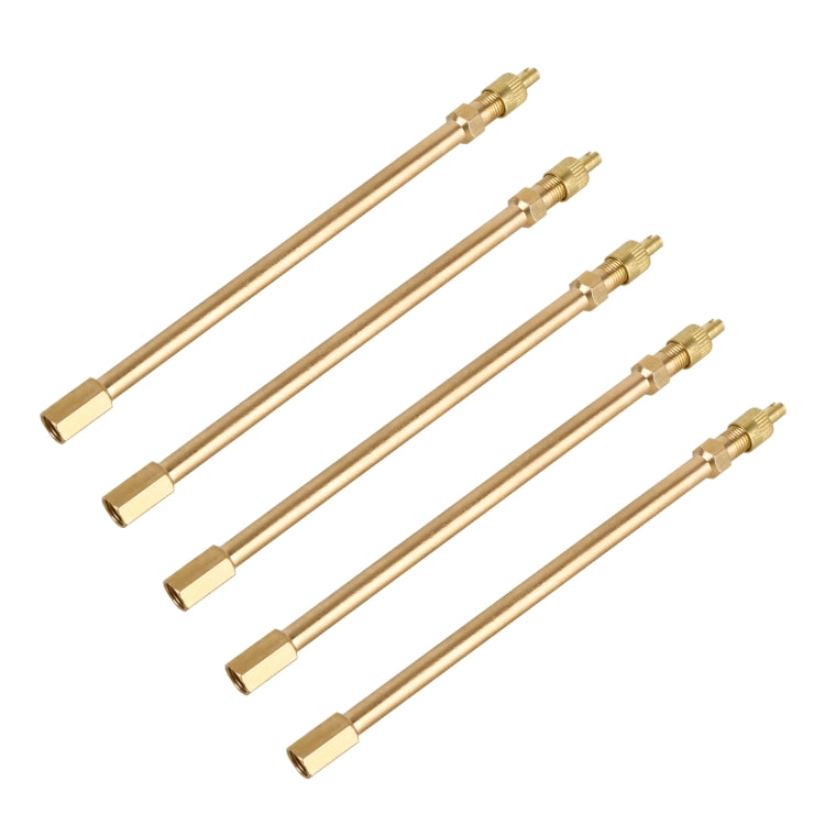 5 PCS Car Tires Valve Inflatable Extension Tube, Length: 150mm, 150mm, Pure Copper
