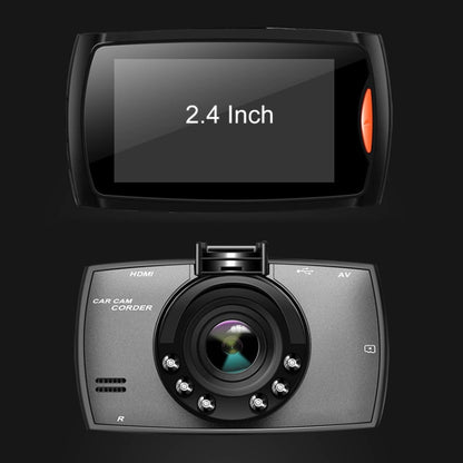 G30 Enregistreur de conduite DVR de voiture 480P à enregistrement unique de 2,4 pouces, prend en charge la surveillance de stationnement / l'enregistrement en boucle, 2,4 pouces