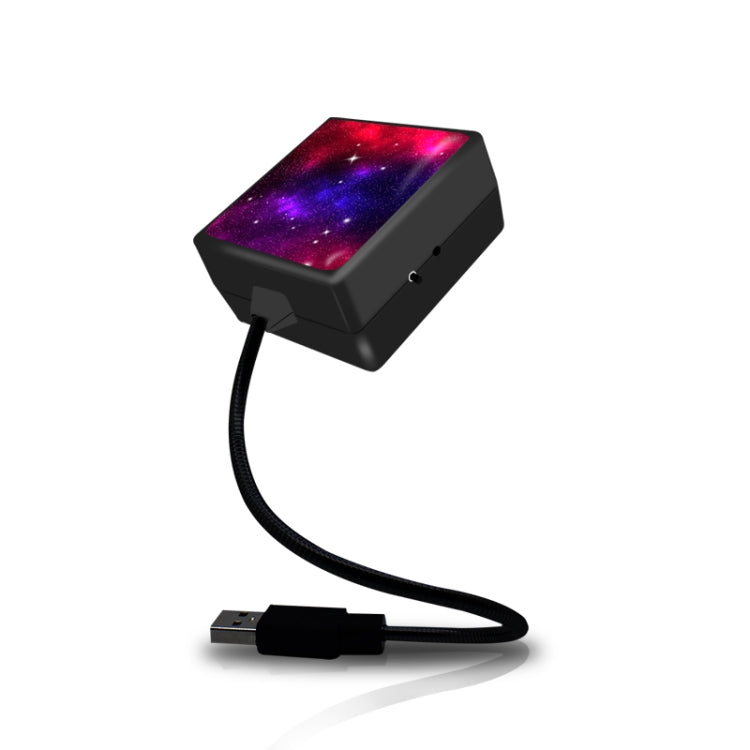 C208 5V 0.1W IPX4 USB Car Rotating Star Lights Red Blue Starry Sky Atmosphere Lamp, C208 Red Blue
