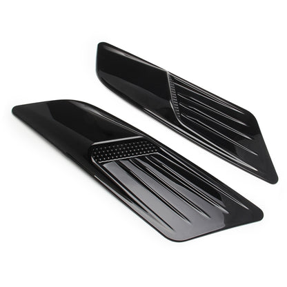 2 PCS Car Decorative Air Flow Intake Scoop Bonnet Side Fender Vent Hood Set for Ford Mustang 2015-2017, Bright Black, For Ford Mustang 2015-2017, Bright Black