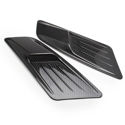 2 PCS Car Decorative Air Flow Intake Scoop Bonnet Side Fender Vent Hood Set for Ford Mustang 2015-2017, Carbon Fiber, For Ford Mustang 2015-2017, Carbon Fiber