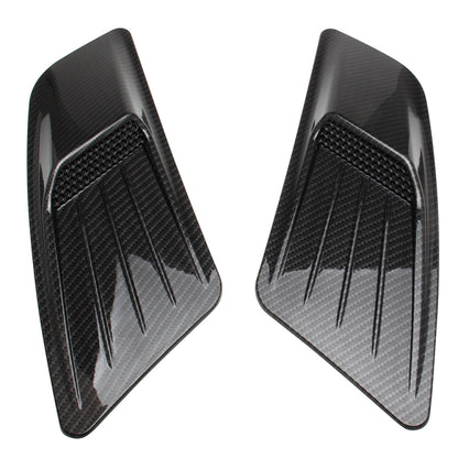 2 PCS Car Decorative Air Flow Intake Scoop Bonnet Side Fender Vent Hood Set for Ford Mustang 2015-2017, Carbon Fiber, For Ford Mustang 2015-2017, Carbon Fiber