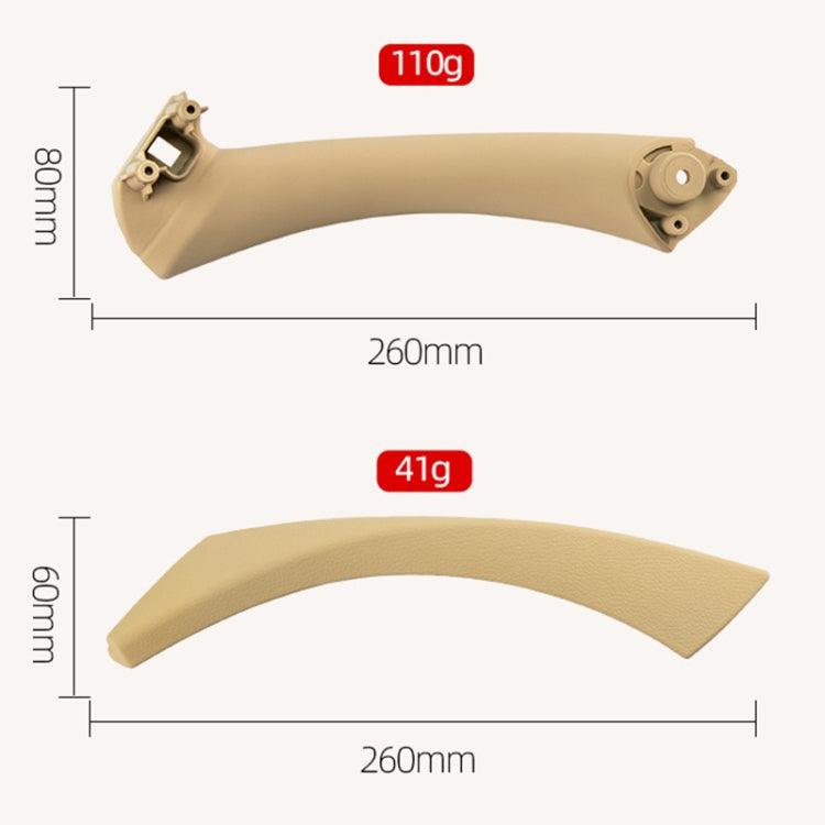 Ensemble poignée de porte accoudoir intérieur côté droit de voiture pour BMW E90 2005-2012, universel pour conduite à gauche et à droite, ensemble poignée droite (noir), ensemble poignée droite (gris), ensemble poignée droite (beige)