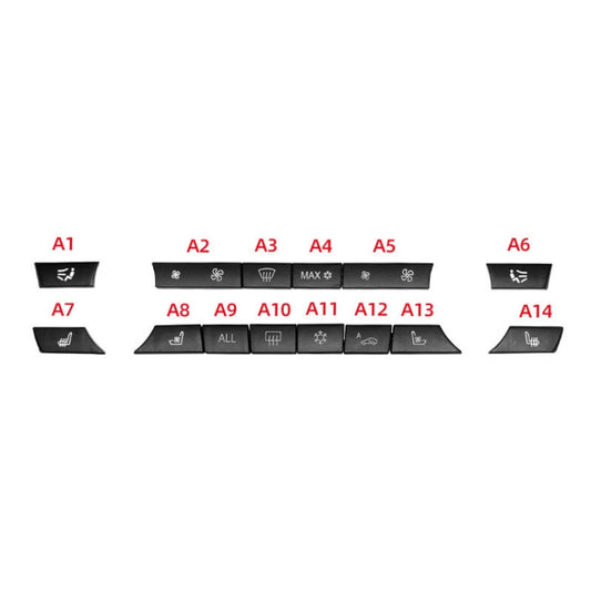 Car Air Conditioner Panel Switch Button 14-button 61319313923 for BMW F10 / F07 / F02, 14-button