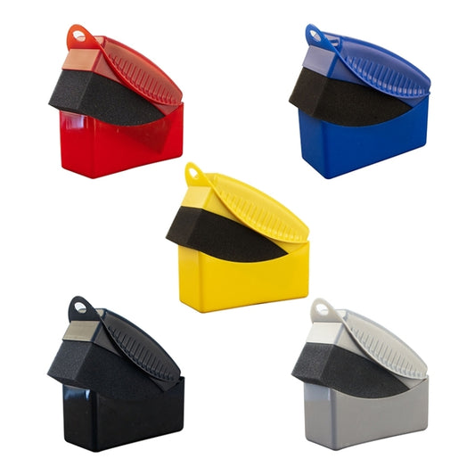 FJYS-01 Brosse éponge à cirer et huiler les pneus de voiture avec couvercle, taille : 12x5,5x7cm, couleur aléatoire, avec couvercle