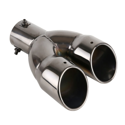 Universal Car Styling Stainless Steel Straight Exhaust Tail Muffler Tip Pipe, Inside Diameter: 6cm, Straight Inside Diameter: 6cm (Grey), Straight Inside Diameter: 6cm (Blue), Straight Inside Diameter: 6cm(Silver)