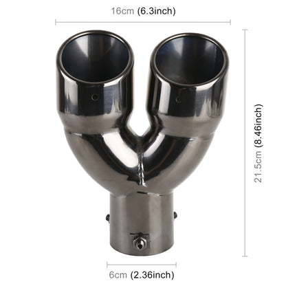 Universal Car Styling Stainless Steel Straight Exhaust Tail Muffler Tip Pipe, Inside Diameter: 6cm, Straight Inside Diameter: 6cm (Grey), Straight Inside Diameter: 6cm (Blue), Straight Inside Diameter: 6cm(Silver)