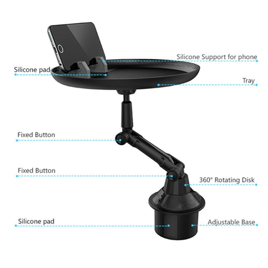 Car Water Cup Holder Multi-function Dining Table, Long Style, Long Style