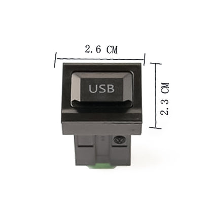 Car Center Console CD Reserved Position Modified USB Port 2.6x2.3cm for Volkswagen / Audi / Skoda, 2.6x2.3cm