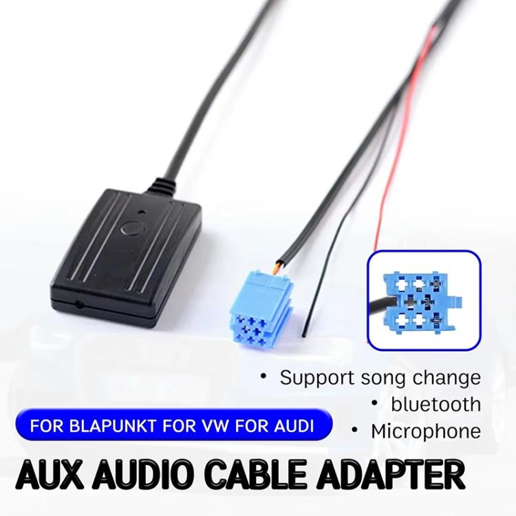 Car Bluetooth Music AUX Audio Cable + MIC for Audi / Volkswagen, For Audi / Volkswagen(MIC)