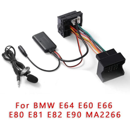 Car AUX Bluetooth Audio Cable + MIC for BMW E60, For BMW E60(MIC)