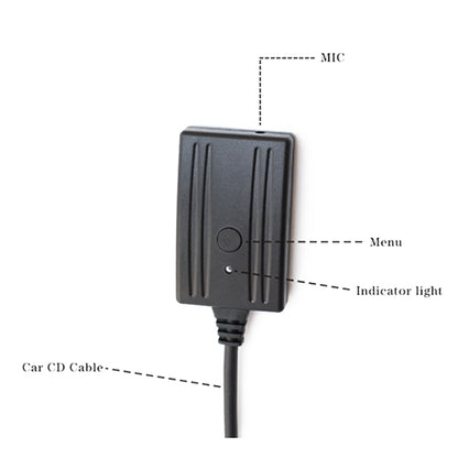 Car AUX Bluetooth Audio Cable + MIC + Support for Changing Music for BMW E46 3 Series, For BMW E46 3 Series(MIC)
