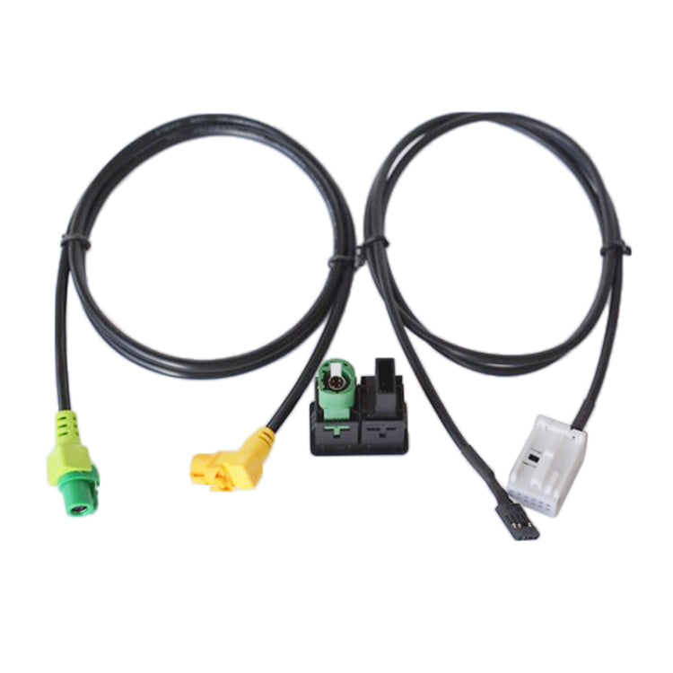 Car AUX USB Switch Holder + Cable Wiring Harness for Volkswagen Magotan / Touran / Polo / Touran RCD510/310+/300+, For Volkswagen Magotan