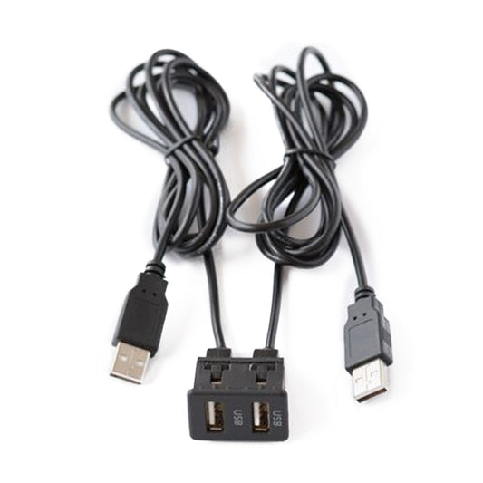 Car Universal Modified Dual USB Interface Charging Cable Switch Holder for Alpine / Pioneer, USB+USB