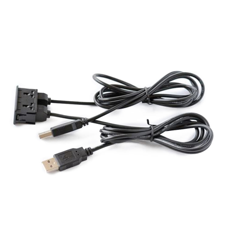 Car Universal Modified Dual USB Interface Charging Cable Switch Holder for Alpine / Pioneer, USB+USB