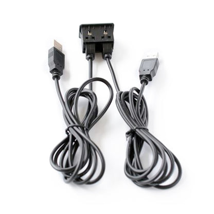Car Universal Modified Dual USB Interface Charging Cable Switch Holder for Alpine / Pioneer, USB+USB