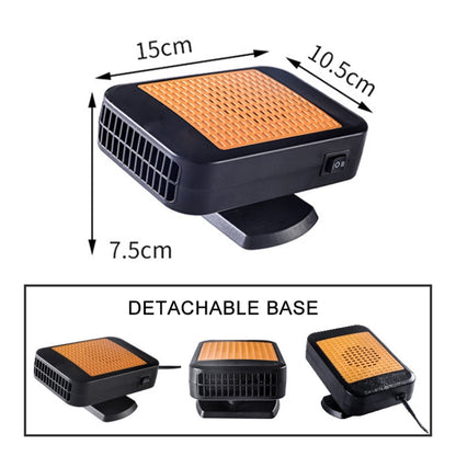 Chauffage de voiture creux 12V Dégivreur et Désembueur multifonctionnel pour pare-brise avant, 12V (Orange), 24V (Rouge)