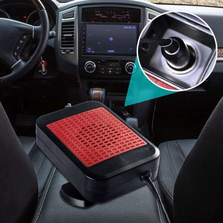 Chauffage de voiture creux 12V Dégivreur et Désembueur multifonctionnel pour pare-brise avant, 12V (Orange), 24V (Rouge)