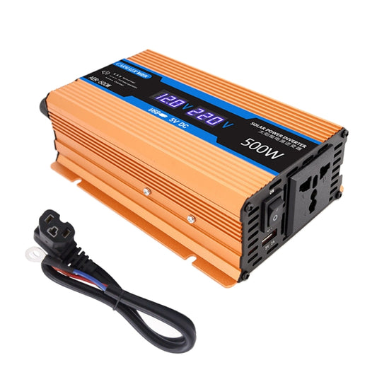Carmaer 60V to 220V 500W Car Multi-function Double Digital Display Inverter Household Power Converter, 60V to 220V 500W