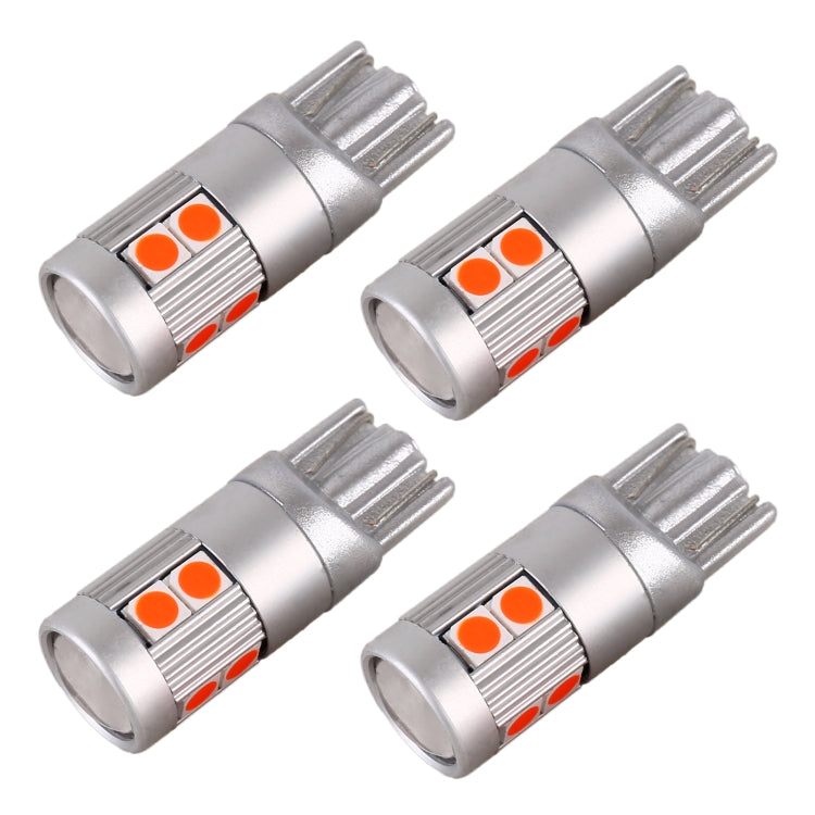 4 PCS T10 DC12V / 2W Car Clearance Light 9LEDs SMD-3030 Lamp Beads , 9LEDs SMD-3030 (White Light), 9LEDs SMD-3030 (Yellow Light), 9LEDs SMD-3030 (Ice Blue Light), 9LEDs SMD-3030 (Blue Light), 9LEDs SMD-3030 (Pink Light), 9LEDs SMD-3030 (Red Light)