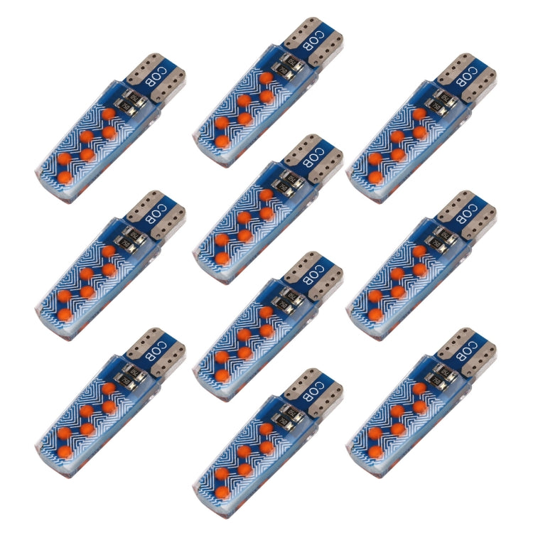 10 PCS T10 DC12V / 1.2W Car Clearance Light 12LEDs COB Lamp Beads, 12LEDs COB (Ice Blue Light), 12LEDs COB (Blue Light), 12LEDs COB (Pink Light), 12LEDs COB (Green Light), 12LEDs COB (Red Light), 12LEDs COB (White Light), 12LEDs COB (Yellow Light)