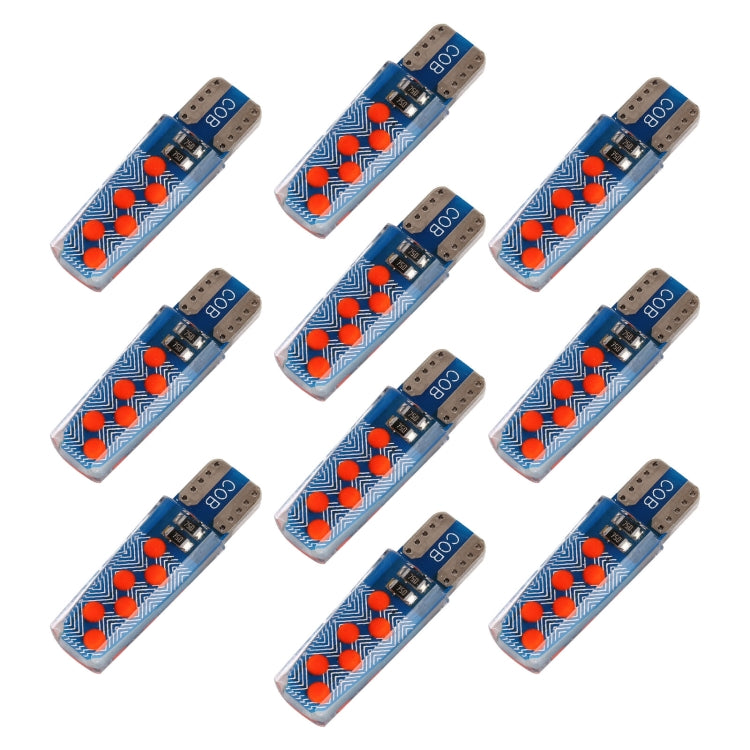 10 PCS T10 DC12V / 1.2W Car Clearance Light 12LEDs COB Lamp Beads, 12LEDs COB (Ice Blue Light), 12LEDs COB (Blue Light), 12LEDs COB (Pink Light), 12LEDs COB (Green Light), 12LEDs COB (Red Light), 12LEDs COB (White Light), 12LEDs COB (Yellow Light)