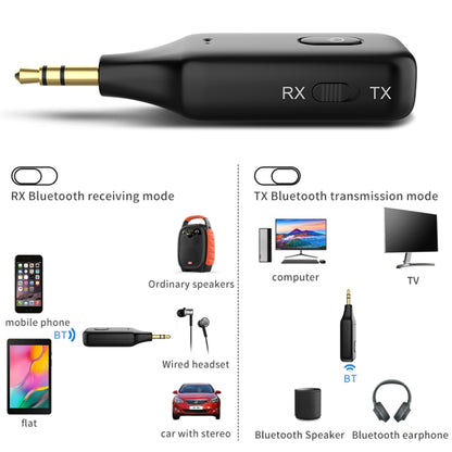 A60 3 in 1 Car Bluetooth Receiver Transmitter 3.5AUX Hands-free Call, A60