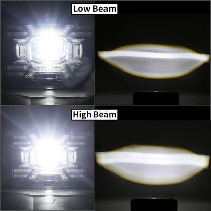 OL-2051S 1 Pair 4x6 inch Off-road Vehicle Modified Angel Devil Eyes Rectangular Headlight