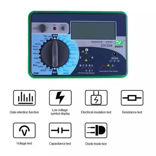 DUOYI DY294 Multifunction Digital Transistor AnalyzerTester, DY294