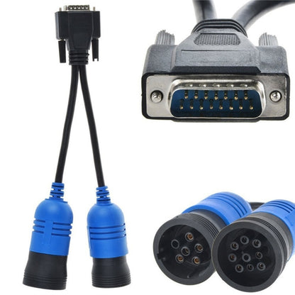 Pour Nexiq Pn 405048 6 et 9 broches Y Deutsch Cummins Adaptateur Câble de diagnostic de camion, Câble de diagnostic de camion