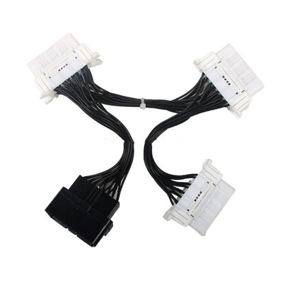 ELM327 OBD2 16Pin Male to 3 Female Car Diagnostic Cable, 16Pin Male to 3 Female