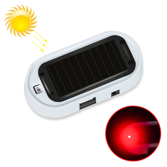 Car Solar Energy Anti-theft Device LED Warning Light, Red