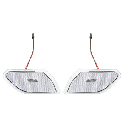 Car Transparent Wheel Eyebrow Side Light Turn Signal Leaf Plate Lamp for Jeep Wrangler JL 2018-, Transparent