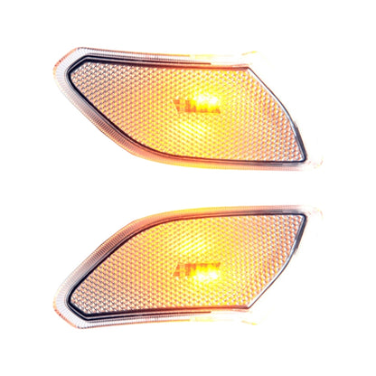 Car Transparent Wheel Eyebrow Side Light Turn Signal Leaf Plate Lamp for Jeep Wrangler JL 2018-, Transparent