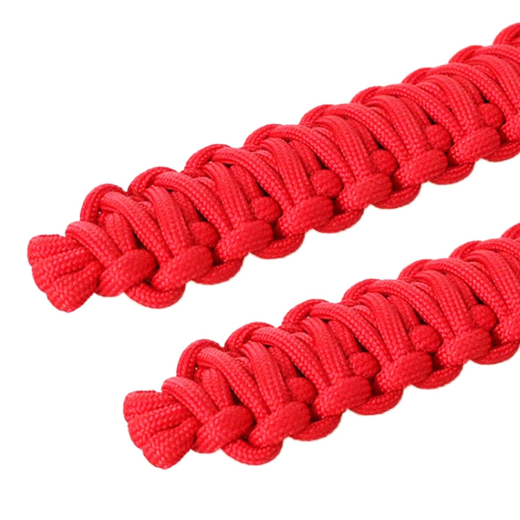 Pair Car Door Limit Braided Rope Strap for Jeep Wrangler, Short (Red), Short (Black)