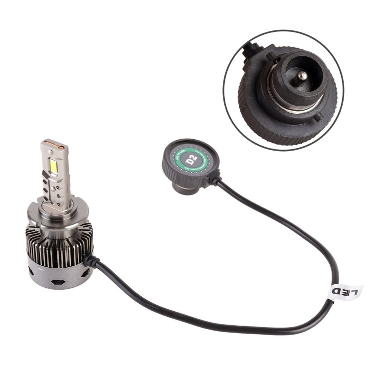 1 Pair D Series D2 Car HID Ballast to LED Headlight DC12V 35W 6000K 7000LM, 7040 Lamp Bead, D2