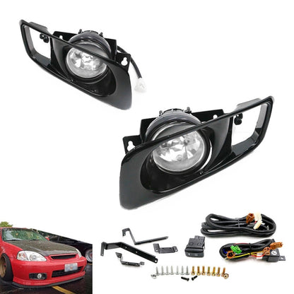 1 paire de feux antibrouillard avant modifiés pour Honda Civic 1999-2000, pour Honda Civic 1999-2000 (lumière blanche), pour Honda Civic 1999-2000 (lumière jaune)