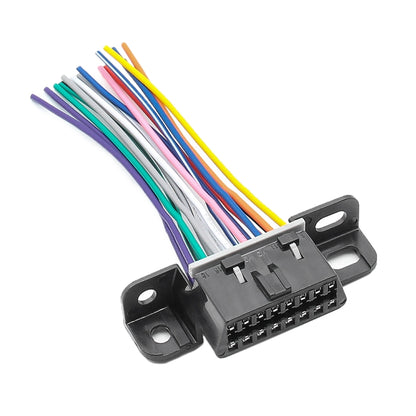 J1962F OBD2 16Pin Terminal Version Female Connector, Cable length: 10cm, 16Pin